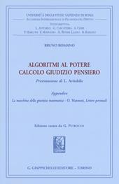 Algoritmi al potere. Calcolo giudizio pensiero