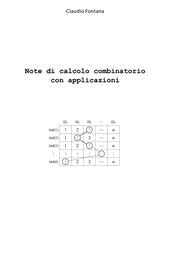 Note di calcolo combinatorio con applicazioni