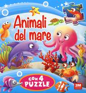 Animali del mare. Libro puzzle
