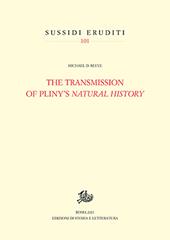 The transmission of Pliny's «Natural history»