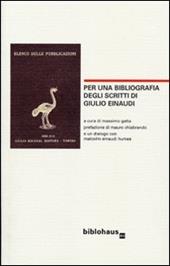 Per una bibliografia degli scritti di Giulio Einaudi
