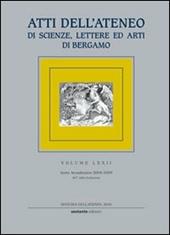 Atti dell'Ateneo di scienze, lettere ed arti di Bergamo. Vol. 72