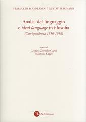 Analisi del linguaggio e ideal language in filosofia. Corrispondenza 1950-1956