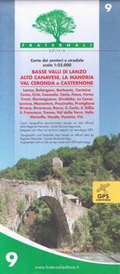 Carta n. 9. Basse valli di Lanzo, alto Canavese, La Mandria, val Ceronda e Casternone