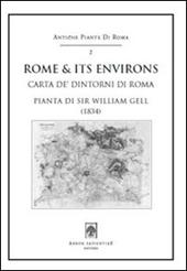 Rome & its environs (carta de' dintorni di Roma), 1834 by Sir William Gell. Con cartina