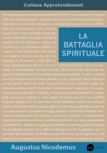 La battaglia spirituale - Augustus Nicodemus - Libro BE Edizioni 2015, Approfondimenti | Libraccio.it