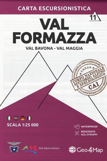 Carta escursionistica Val Formazza, Val Bavona, Val Maggia 1:25.000  - Libro Geo4Map 2019, Carta escursionistica | Libraccio.it