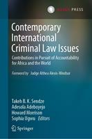   Contemporary International Criminal Law Issues