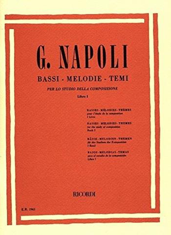 Bassi melodie temi per lo studio della composizione. - Gennaro Napoli - Libro Ricordi Leggera 1900 | Libraccio.it