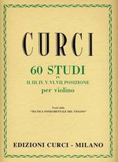 60 studi in II, III, IV, V, VI, VII posizione per violino