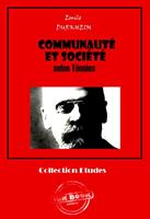   Communauté et société selon Tönnies [édition intégrale revue et mise à jour]