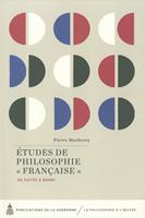   Études de philosophie « française »