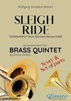   Sleigh Ride «Schlittenfahrt» from German Dances, K.605. Brass quintet. Score & parts. Partitura e parti