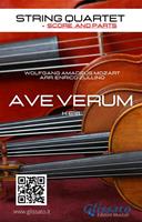   String Quartet: Ave Verum by Mozart (score & set of parts). K 618