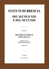Statuti di Brescia del secolo XIII e del MCCCXIII