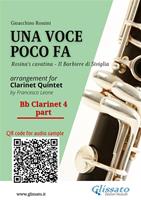   Bb Clarinet 4 part of &laquo;Una voce poco fa&raquo; for Clarinet Quintet. Rosina's cavatina &laquo;Il Barbiere di Siviglia&raquo;
