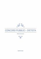 Concorsi pubblici. Dietista - Materie di esame