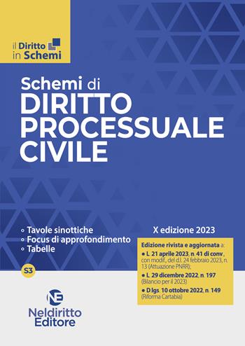 Schemi di diritto processuale civile. Nuova ediz.  - Libro Neldiritto Editore 2023 | Libraccio.it