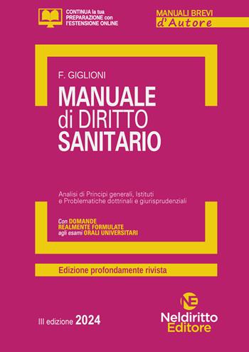 Manuale di diritto sanitario - Fabio Giglioni - Libro Neldiritto Editore 2024, Manuali brevi d'autore | Libraccio.it