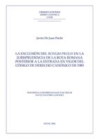   La Exclusión del bonum prolis en la jurisprudencia de la Rota Romana posterior a la entrada en vigor del Código de Derecho Canónico de 1983