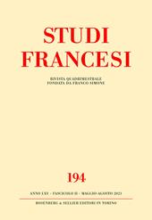 Studi francesi. Vol. 194: Baudelaire et son cénacle