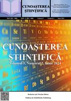   Cunoa?terea ?tiin?ifica, Volumul 3, Numarul 2, Iunie 2024