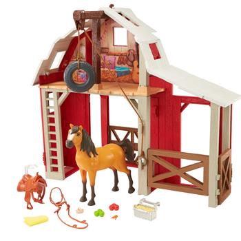 Spirit Stalla con Maneggio, Playset con cavallo Spirit, 3 aree di gioco e 10 accessori inclusi. Mattel (HBP29)  Mattel 2022 | Libraccio.it