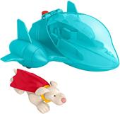 Fisher-Price DC League of Super-Pe, Include il personaggio Krypto il Super Cane e il veicolo a spinta Jet Invisibile