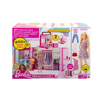 Barbie - Armadio dei Sogni Playset con bambola bionda, largo pi&#249; di 60 cm, 15+ aree per riporre gli accessori, specchio  Barbie 2022 | Libraccio.it
