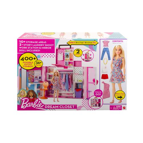 Barbie - casa dei sogni di barbie, playset casa delle bambole con