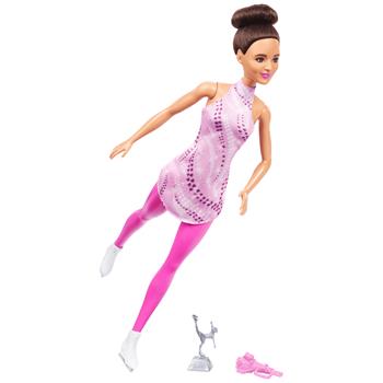 Barbie Career Pattinatrice Con Accessori, Bambola Castana Con Outfit Da Pattinatrice E Trofeo Rimovibili  Barbie 2024 | Libraccio.it