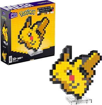 Mega Pok&#233;mon Showcase - Pikachu, Set in Stile retr&#242; pixelato da Costruire con 400 Pezzi  MEGA 2024 | Libraccio.it