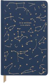 Taccuino rigido in tessuto pregiato - Blu navy - &#200; scritto nelle stelle