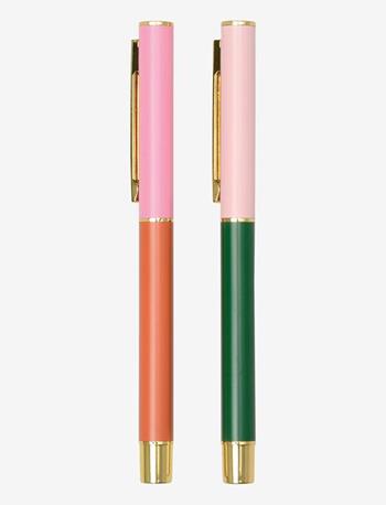 Penne a blocchi di colore - Arancione rosso e Smeraldo (Set di 2)  Designworks Ink 2024 | Libraccio.it