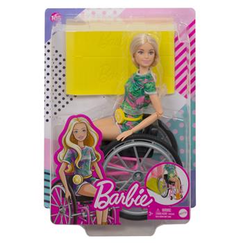 Barbie Fashionista- bambola con sedia a rotelle e lunghi capelli biondi, vestiti alla moda e accessori  Barbie 2022 | Libraccio.it