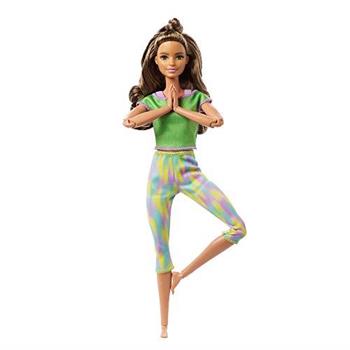 Barbie -Bambola Castana Snodata con 22 Articolazioni Flessibili e Abbigliamento Sportivo, Giocattolo per Bambini 3+ Anni, GXF05  Barbie 2022 | Libraccio.it