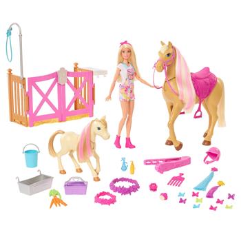 Barbie Il Ranch di Barbie Playset con bambola, 2 cavalli e oltre 20 accessori inclusi. Mattel (GXV77)  Barbie 2022 | Libraccio.it