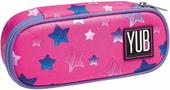 Bustina Astuccio Round Plusm Yub Hayride, rosa con stelle - 21 x 8 x 8 cm