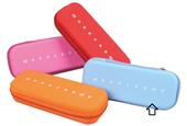 Astuccio Ovale Monocromo Silicone, Azzurro - 22,8 x 8,7 cm