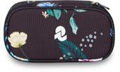 Bustina astuccio Fantasy XL Invicta Pencil Bags Grs - Nero, fantasia foglie e fiori 23 x 11,5 x 6 cm