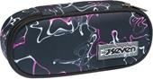 Astuccio bustina Round Plus Seven Freethink Girl - Nero, fucsia fantasia astratta 23 x 10 x 5,5 cm