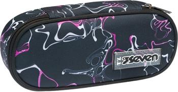 Astuccio bustina Round Plus Seven Freethink Girl - Nero, fucsia fantasia astratta 23 x 10 x 5,5 cm  Seven 2023 | Libraccio.it