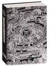 Diario 16 mesi 2025/26, Gold & Silver Bastardidentro Agenda Miticamente, 13,6 x 18,3 cm - Argento