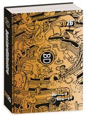 Diario 16 mesi 2025/26, Gold & Silver Bastardidentro Agenda Miticamente, 13,6 x 18,3 cm - Oro