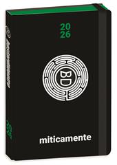 Diario 16 mesi 2025-26, R Pu Bastardidentro Agenda Miticamente, 13,6 x 18,3 cm - Nero