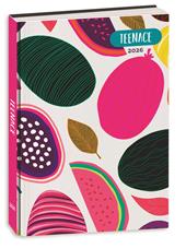 Diario 12 mesi 2025-26, R Teenace Diari, 13,6 x 18,3 cm - Bianco, frutta