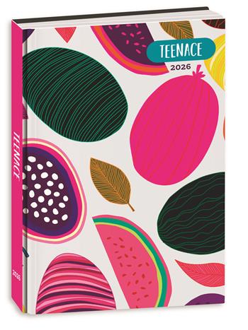 Diario 12 mesi 2025-26, R Teenace Diari, 13,6 x 18,3 cm - Bianco, frutta  Teenace 2025 | Libraccio.it