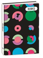 Diario Pocket 12 mesi 2025-26, R Teenace Diari, 11,5 x 19,5 cm - Nero, dischi