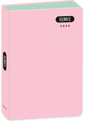 Diario Pocket 12 mesi 2025-26, R Pastello Teenace, 11,5 x 19,5 cm - Rosa