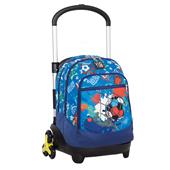 Zaino Trolley Flex 3Wd Yub Flashy Sign, 42 x 56 x 34 cm - Azzurro